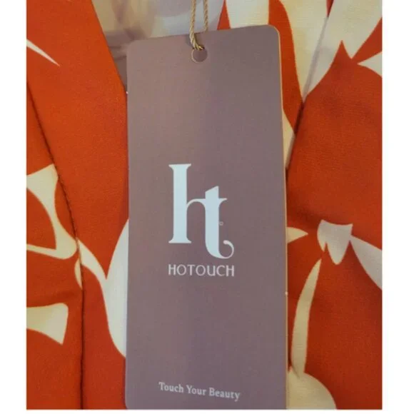 NWT Hotouch Sun Tropical Dress Coastal Boho Pockets Size 2XL - Picture 3 of 7